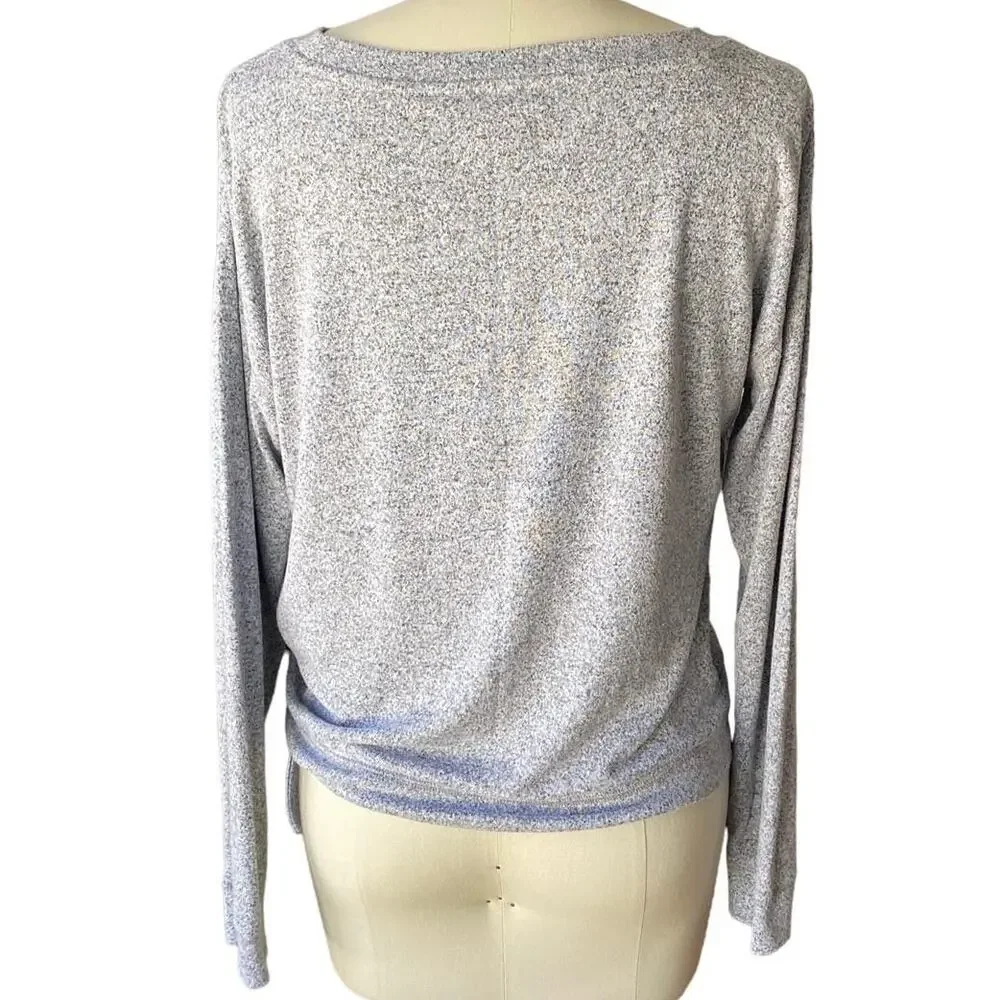 J.CREW Lightweight Charcoal Gray Waist Tied Summer Sweater ~ Womens Size LARGE